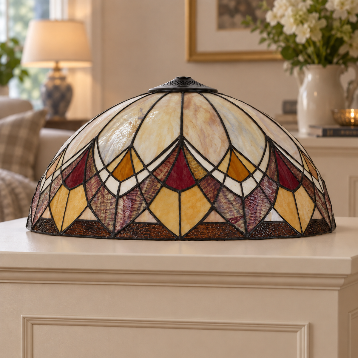 Blossom Tiffany Glass Shade Only, unlit