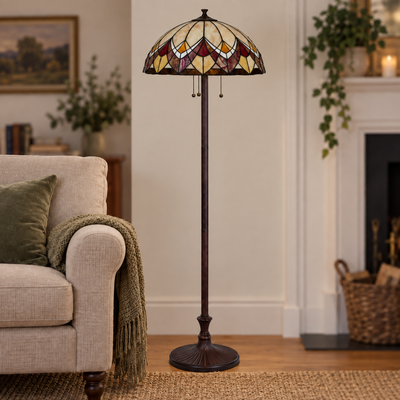Blossom Tiffany Floor Lamp, unlit